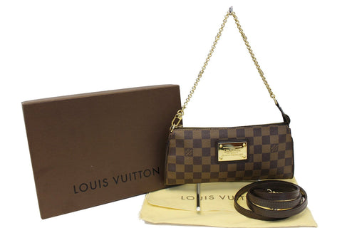 LOUIS VUITTON Damier Ebene Eva Accessories Pouch Crossbody Bag