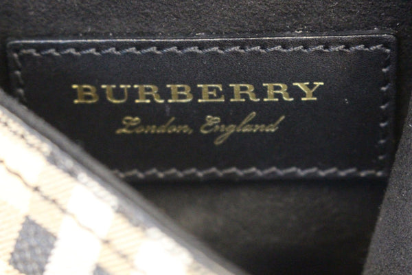 BURBERRY  Haymarket Check and Alligator Leather Bridle Bag