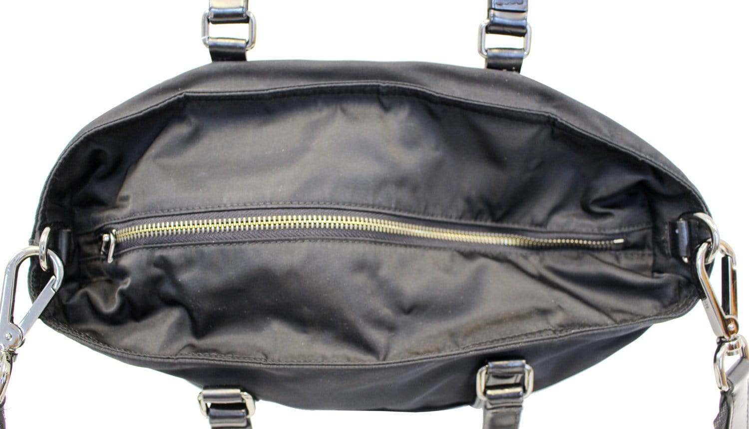 Prada Black Tessuto and Saffiano Leather Crossbody Bag Prada