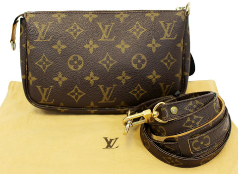 LOUIS VUITTON Monogram Pochette Accessoires Long Shoulder Pouch