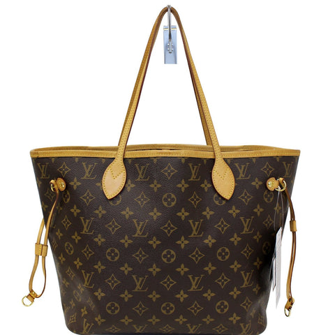 LOUIS VUITTON Neverfull MM Monogram Canvas Brown Tote Bag