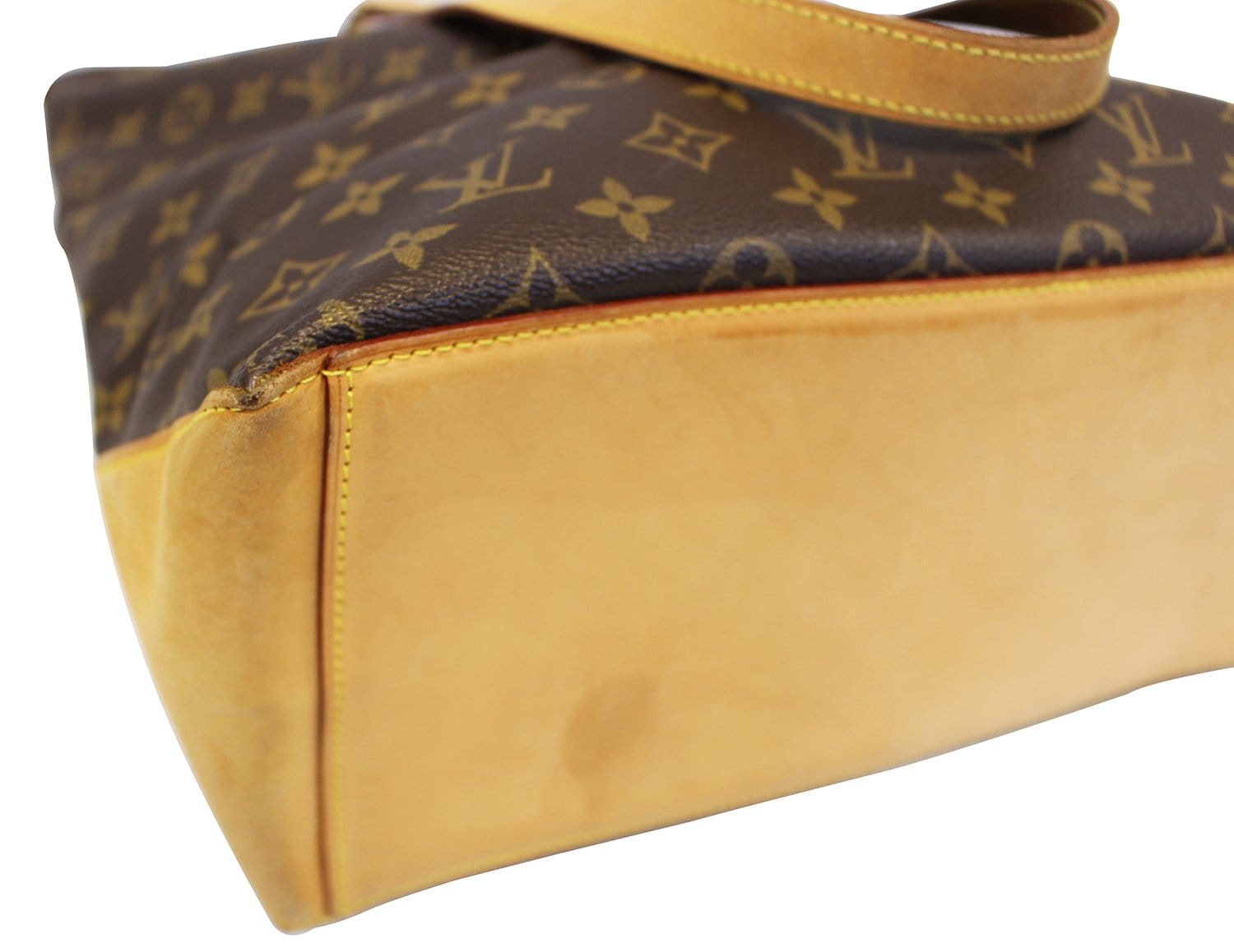 LOUIS VUITTON Cabas Mezzo Shoulder Bag Monogram Leather Brown