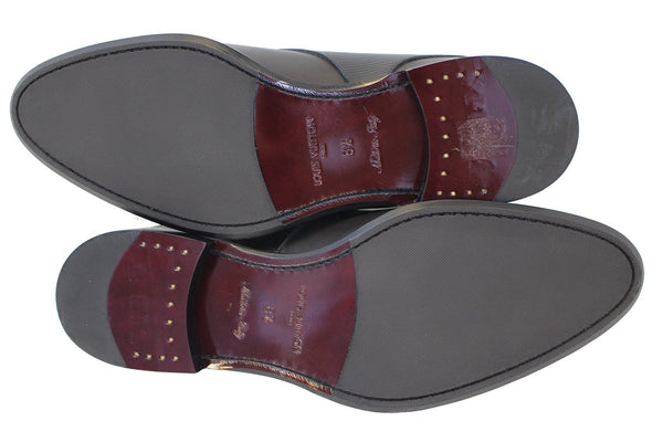 LOUIS VUITTON Richelieu Black Epi Lace ups Men's Dress Shoes Size 8.1/2