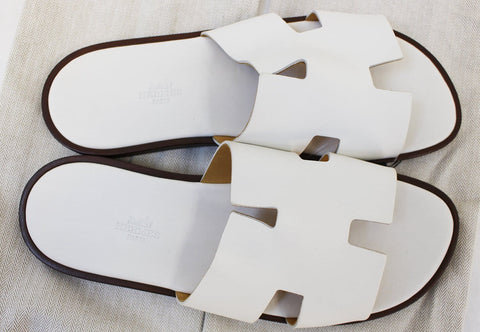 Hermes Sandals - Hermes Men's Size 44 Izmir White for men