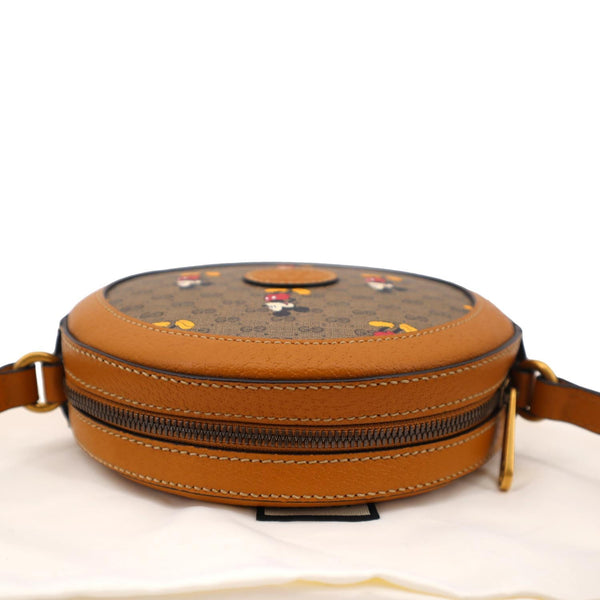 GUCCI x Disney Round Supreme Canvas Shoulder Bag Brown 603938