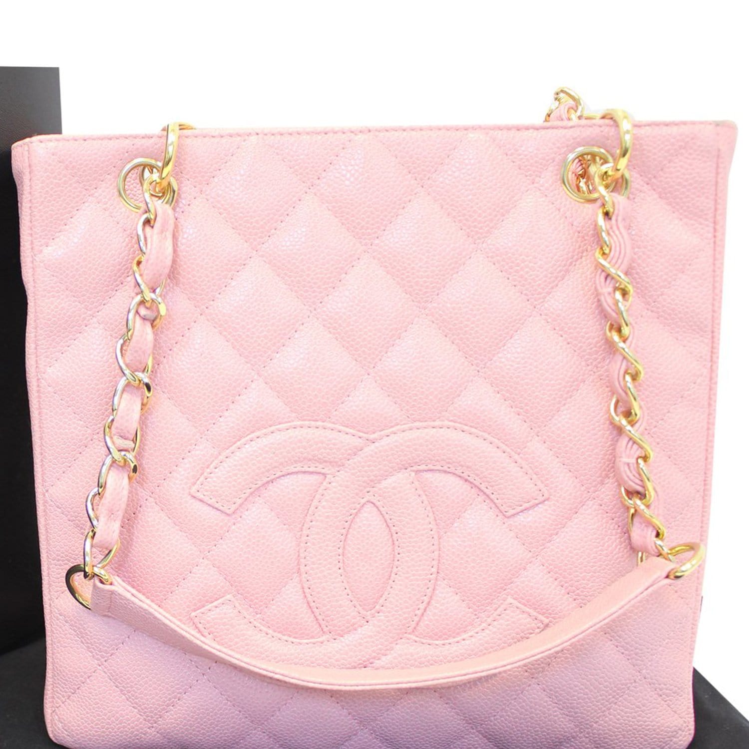 NIB 21P 100%AUTH Chanel Rose Pink Caviar Leather Round Mini Bag Jewel CC  Logo