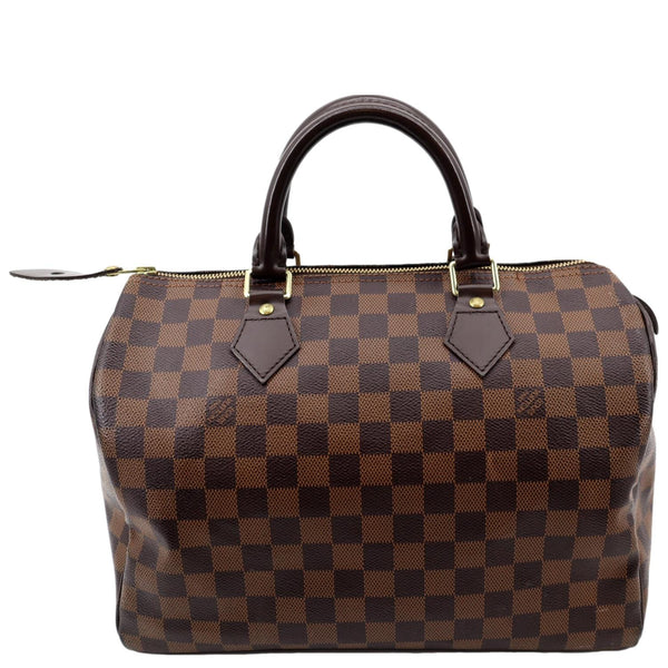 LOUIS VUITTON Speedy 30 Damier Ebene Satchel Bag Brown