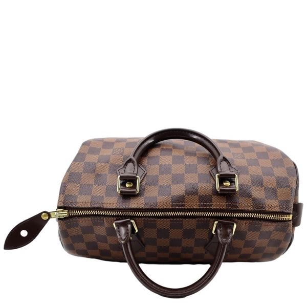 LOUIS VUITTON Speedy 30 Damier Ebene Satchel Bag Brown