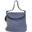 Prada Leather Suede Hobo Bag Sky Blue Daino Flap - Full Look