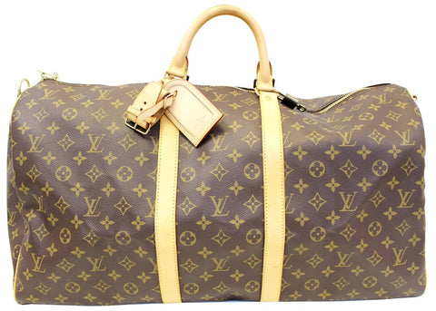 LOUIS VUITTON Monogram Canvas Keepall Bandouliere 55 Travel Bag
