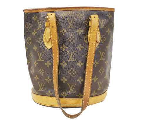 LOUIS VUITTON Monogram Canvas Petit Bucket Shoulder Bag