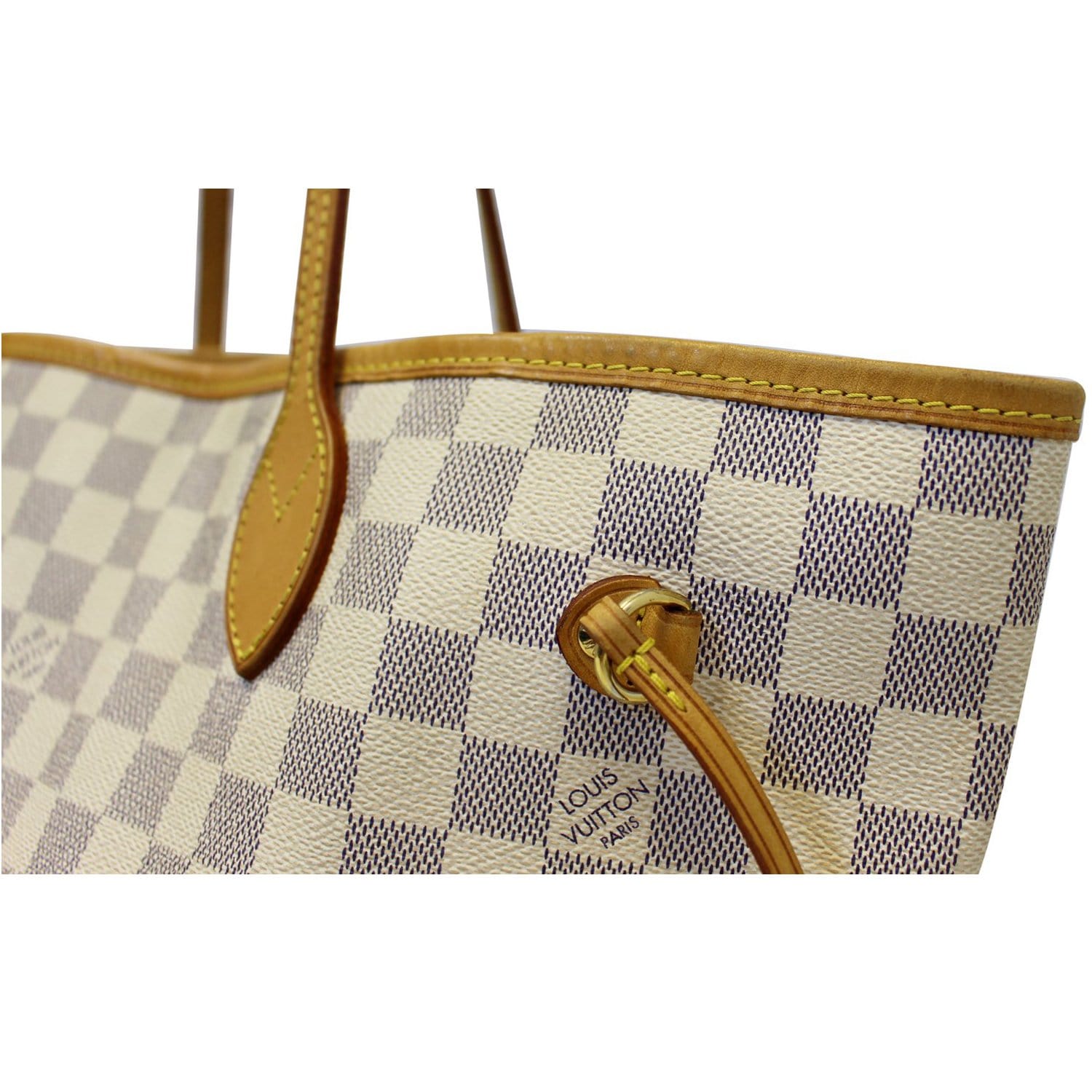 100％ Authentic Louis Vuitton Delightful MM Damier Azur Tote ShoulderBag  handbag