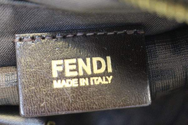 FENDI Zucchino Spalmati Canvas Forever Bauletto Boston Bag 