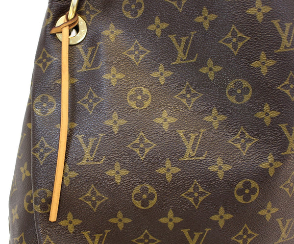 Louis Vuitton Artsy MM Monogram Canvas Tote Handbag - leather