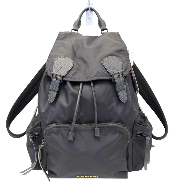 BURBERRY Black Technical Nylon Medium Rucksack Backpack Bag