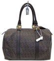FENDI Zucchino Spalmati Canvas Forever Bauletto Boston Bag 