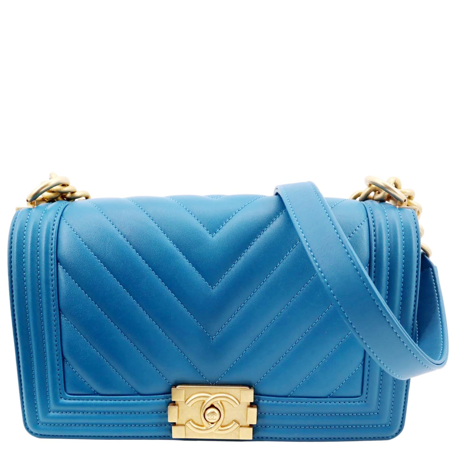 Chanel Blue Medium Boy Bag