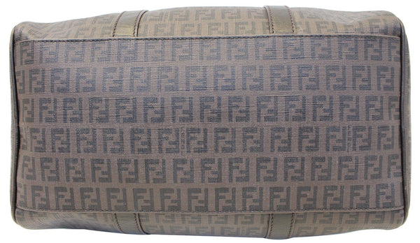 FENDI Zucchino Spalmati Canvas Forever Bauletto Boston Bag 