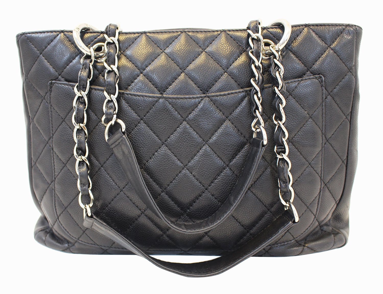 CHANEL Caviar GST 13 Grand Shopping Tote Chain Shoulder Bag Black Leather  ref.817204 - Joli Closet
