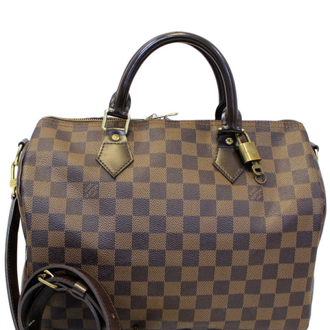 LOUIS VUITTON Speedy 30 Bandouliere Damier Ebene Shoulder Bag