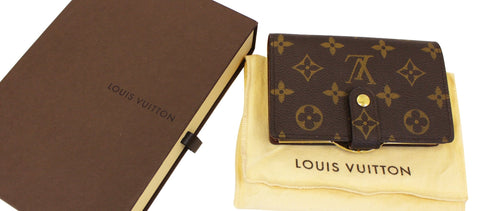 LOUIS VUITTON Monogram Canvas French Wallet Kisslock