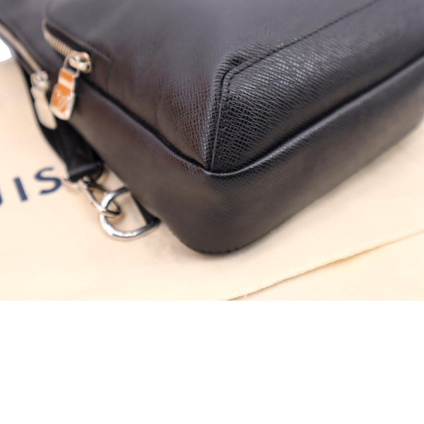 Louis Vuitton Avenue Sling Taiga Leather Backpack Bag Black - Bottom Left