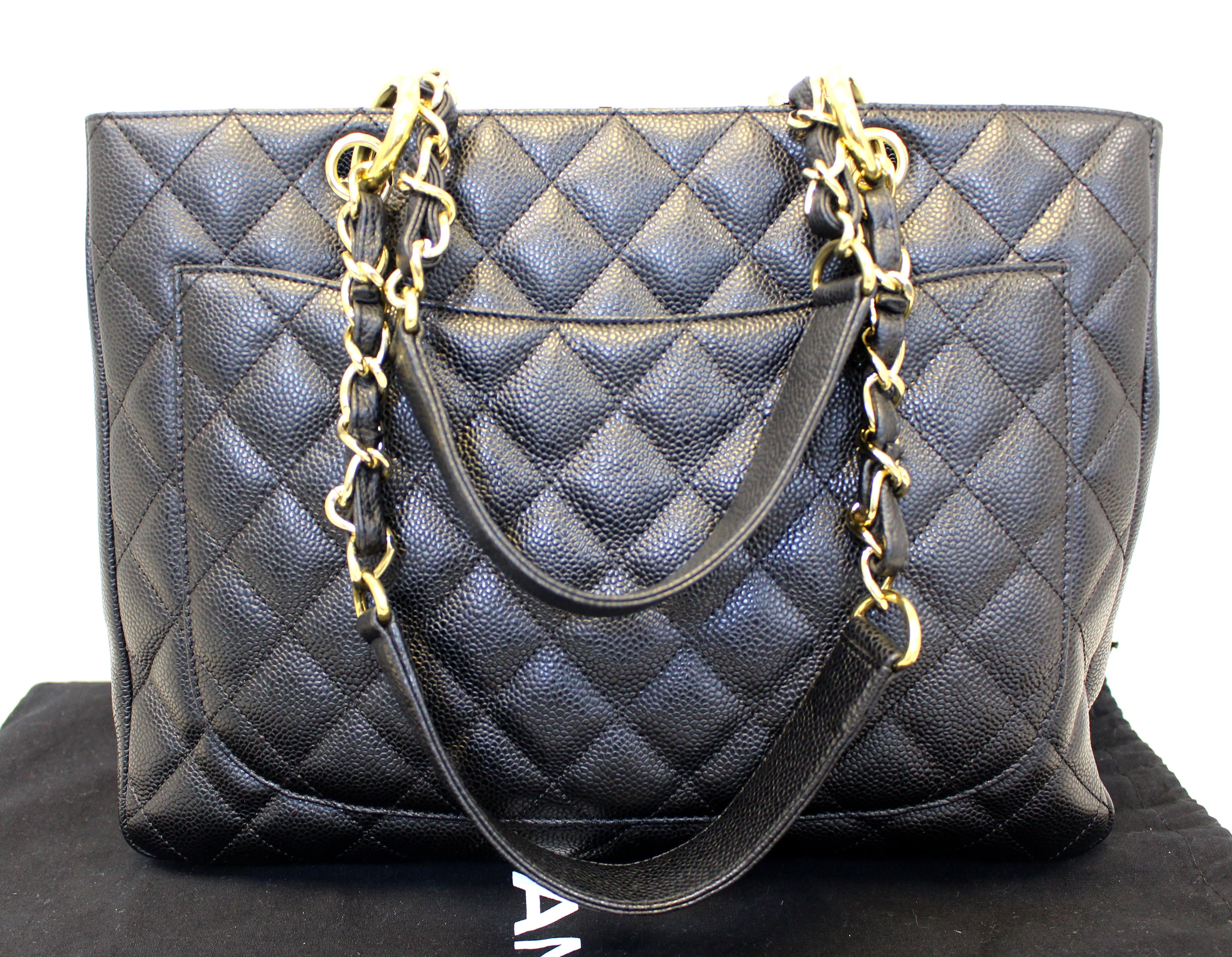 Grand shopping leather tote Chanel Black in Leather - 33208538