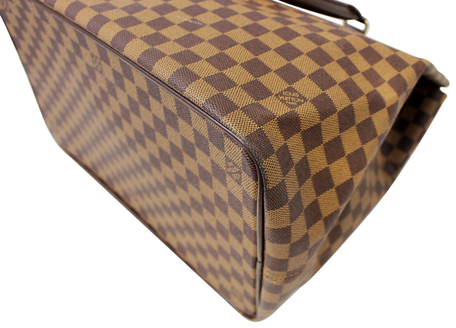 Magnificent Louis Vuitton Greenwich travel bag in ebony checkered canvas,  garniture en métal doré Brown Leather Cloth ref.260546 - Joli Closet