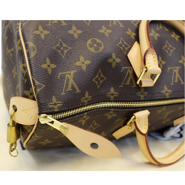 LOUIS VUITTON Speedy 40 Monogram Canvas Brown Satchel Bag