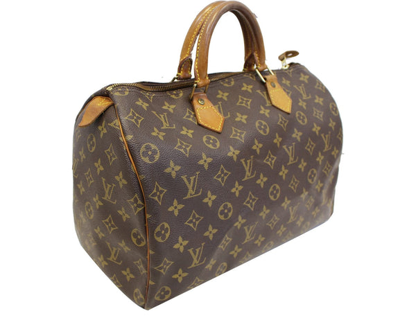 LOUIS VUITTON Monogram Canvas Speedy 35 Satchel Bag