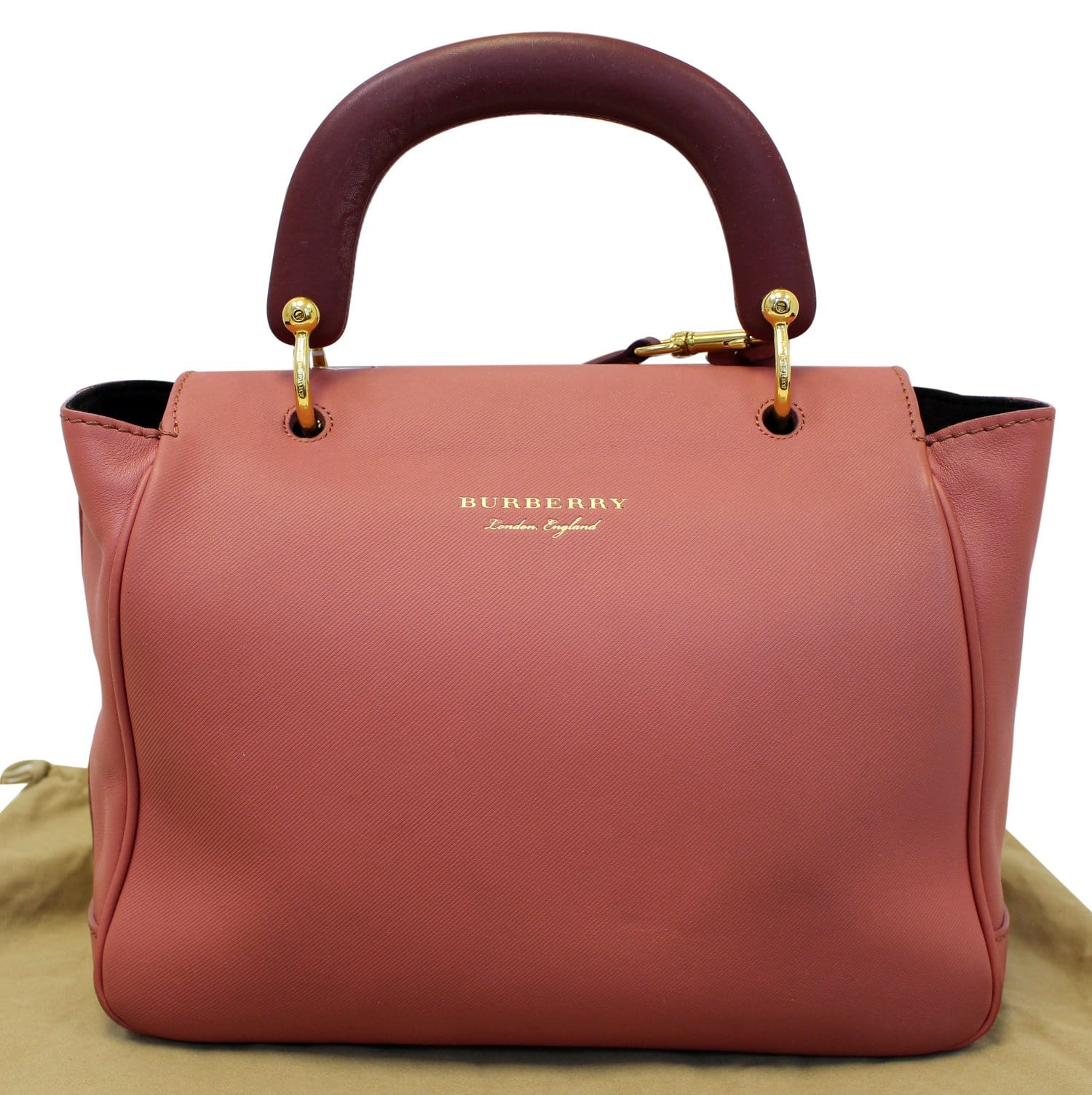 BURBERRY Trench Calfskin Mini DK88 Top Handle Bag Light Pink 1295854