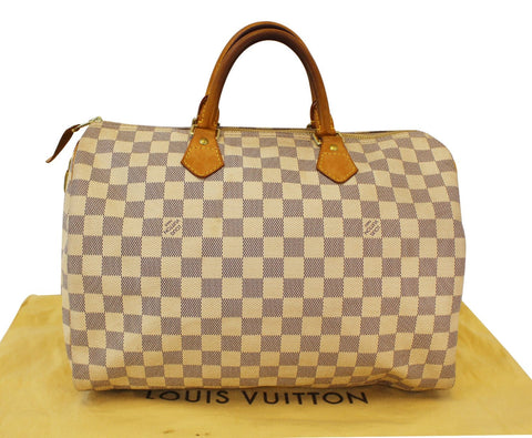 LOUIS VUITTON Speedy 35 Damier Azur  Satchel Bag