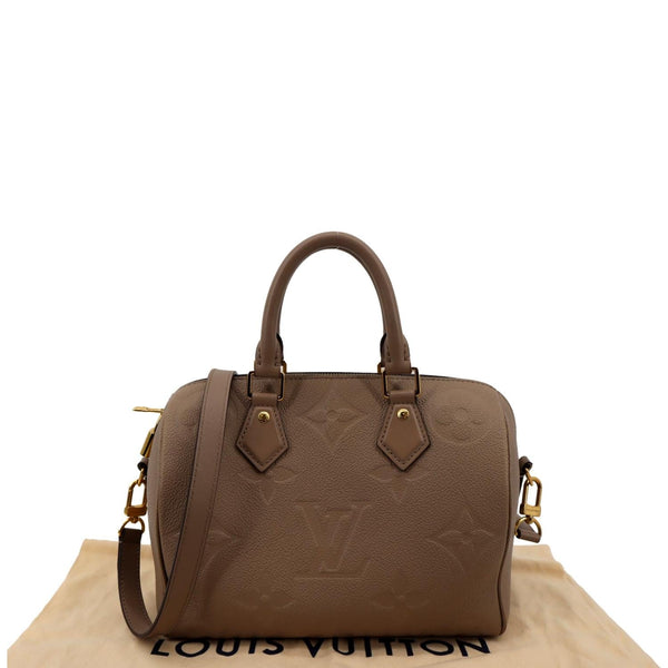 LOUIS VUITTON Speedy 25 Bandouliere Monogram Empreinte Shoulder Bag Tourterelle