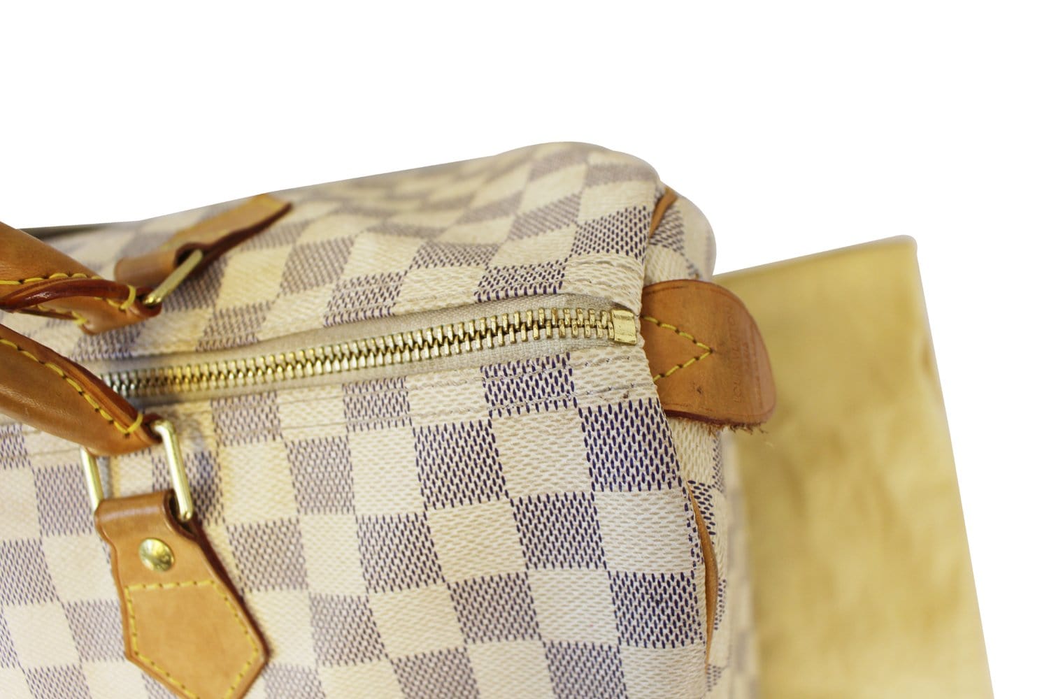 Handbags Louis Vuitton Louis Vuitton Damier Azur Speedy 35 Hand Bag N41535 LV Auth 31686a