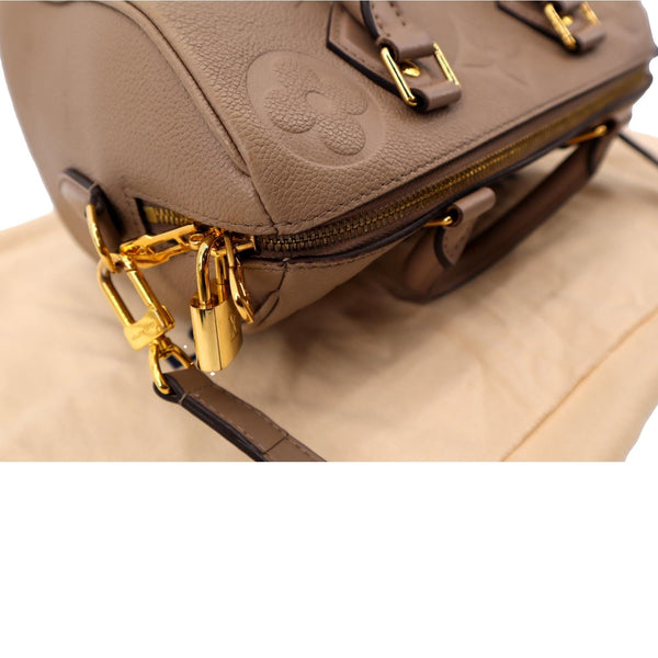 LOUIS VUITTON Speedy 25 Bandouliere Monogram Empreinte Shoulder Bag Tourterelle