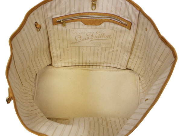 LOUIS VUITTON Damier Azur Neverfull GM Brown Tote Shoulder Bag