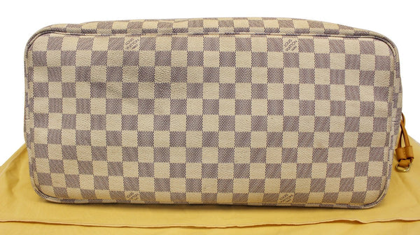 LOUIS VUITTON Damier Azur Neverfull GM Brown Tote Shoulder Bag