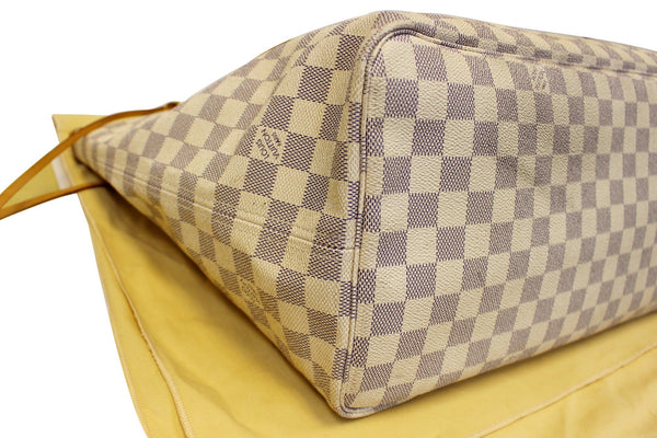 LOUIS VUITTON Damier Azur Neverfull GM Brown Tote Shoulder Bag