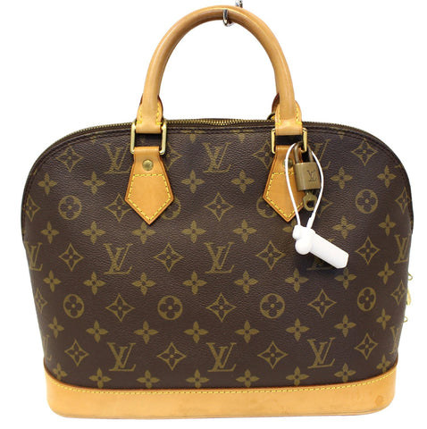LOUIS VUITTON Monogram Canvas Alma Brown Satchel Bag