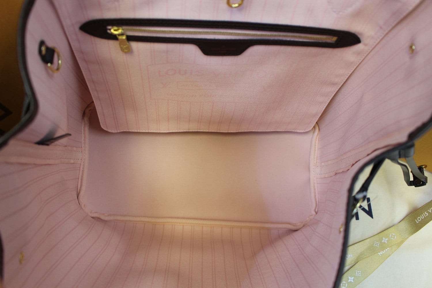 🌸Louis Vuitton Neverfull MM Damier Ebene Cherry Red Tote Shoulder  Bag(GI4181)🌸