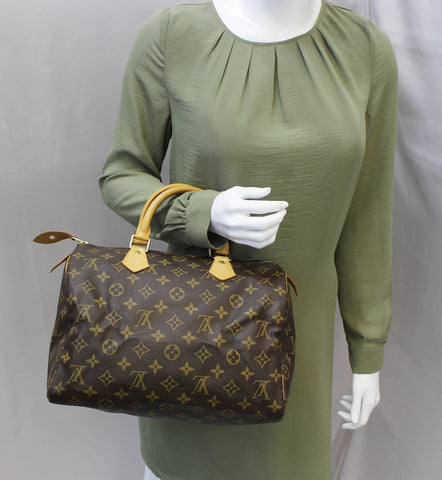LOUIS VUITTON Used Handbag Monogram Speedy 30 Satchel 