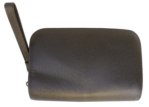 LOUIS VUITTON Taiga Leather Orsay Clutch Wallet Brown