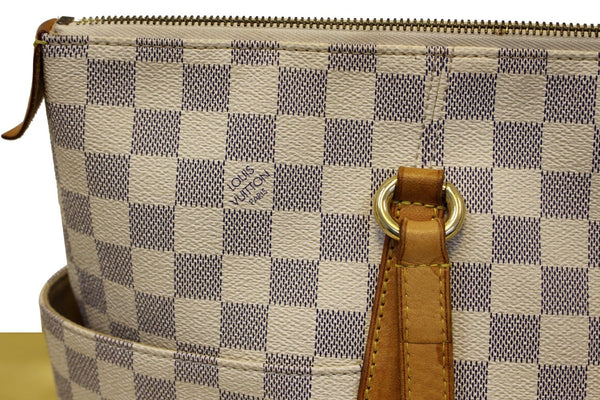 Louis Vuitton Totally GM Damier Azur Tote Shoulder Bag white