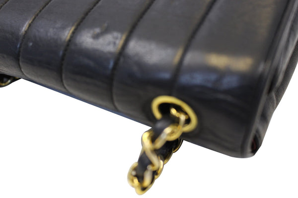 Chanel Shoulder Bag - CHANEL Purse Vertical Caviar Leather - black