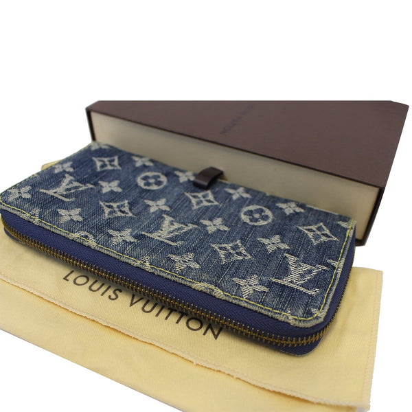LOUIS VUITTON Blue Denim Monogram Zippy Wallet-US