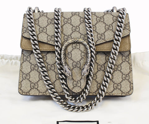 GUCCI Dionysus Mini GG Supreme Coated Canvas Shoulder Bag