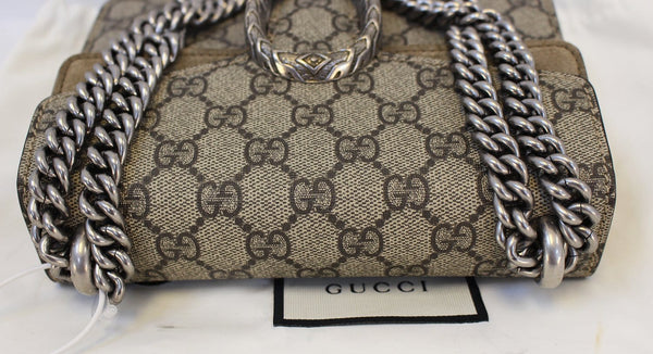 GUCCI Dionysus Mini GG Supreme Coated Canvas Shoulder Bag