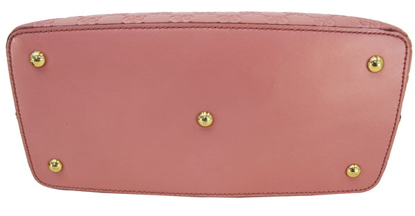 GUCCI Pink Signature Guccissima Leather Top Handle Bag 428226