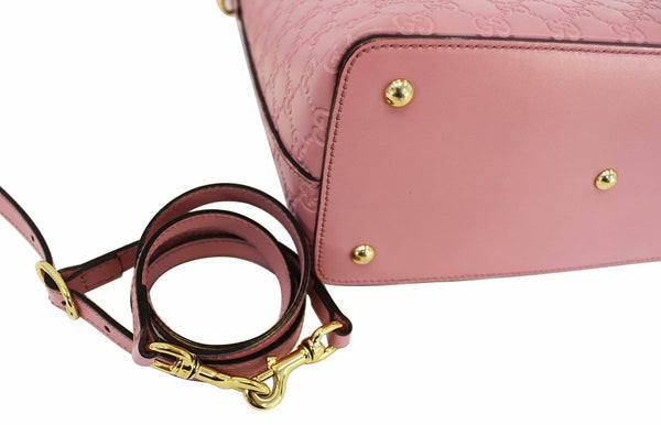 GUCCI Pink Signature Guccissima Leather Top Handle Bag 428226