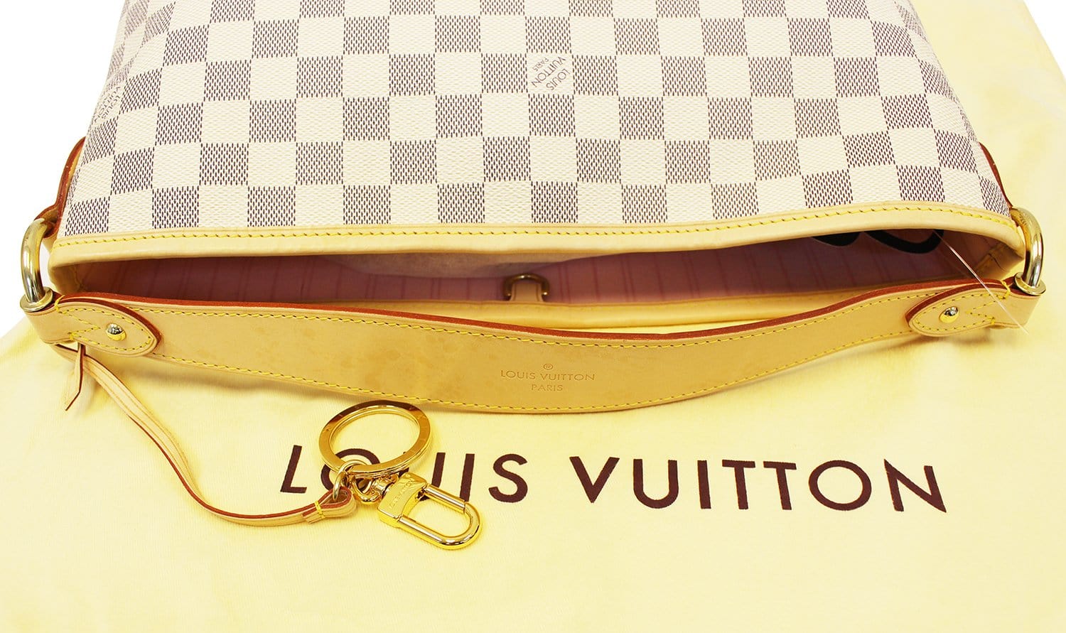  Louis Vuitton, Pre-Loved Damier Azur Neverfull MM NM, White :  Luxury Stores